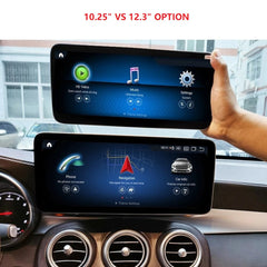 Mercedes-Benz C-Class (W205) Android 12 Multimedia 10.25"/12.3" Touchscreen Display + Built-in Wireless CarPlay & Android Auto