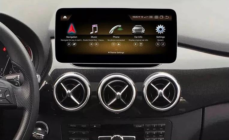 Mercedes-Benz B-Class (W246) Android 12 Multimedia 10.25"/12.3" Touchscreen Display + Built-in Wireless CarPlay & Android Auto